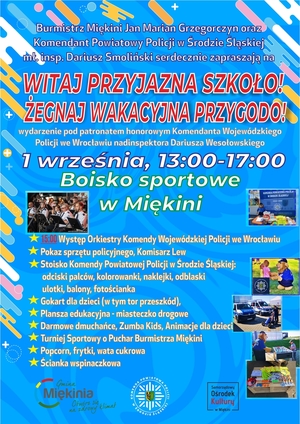 „WITAJ PRZYJAZNA SZKOŁO! ŻEGNAJ WAKACYJNA PRZYGODO!”