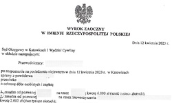 WYROK W SPRAWIE PUBLIKACJI WIZERUNKU POLICJANTKI BEZ JEJ ZGODY