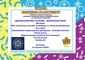 KONKURS PLASTYCZNY "BEZPIECZEŃSTWO TO SKARB - BEZPIECZNE FERIE"