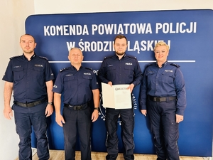 Średzki Policjant wyróżniony przez Komendanta Wojewódzkiego Policji we Wrocławiu