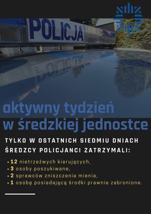 Aktywny tydzień w średzkiej jednostce Policji