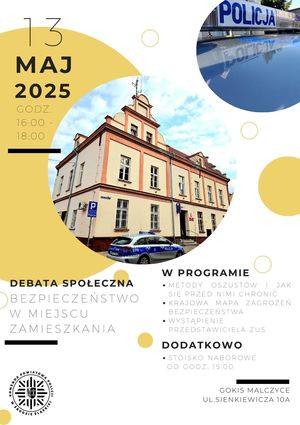Debata społeczna "Bezpieczeństwo w miejscu zamieszkania"