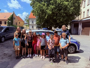Wizyta półkolonii w Komendzie Powiatowej Policji w Środzie Śląskiej