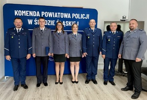 Uroczyste wręczenie aktów mianowania oraz rozkazów personalnych w Komendzie Powiatowej Policji w Środzie Śląskiej