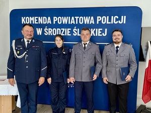 Uroczystość mianowania funkcjonariuszy i ślubowania nowo przyjętej funkcjonariuszki