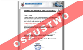 Uwaga! Kolejny raz przestępcy podszywają się pod policjantów CBŚP