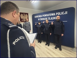 Nowo przyjęci policjanci zasilili szeregi średzkiej Policji