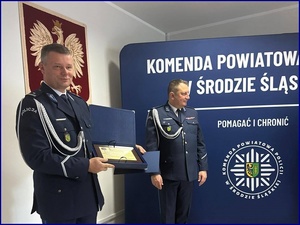 Uroczyste pożegnanie I Zastępcy Komendanta Powiatowego Policji w Środzie Śląskiej