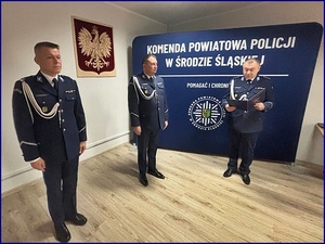 Uroczyste przejęcie stanowiska I Zastępcy Komendanta Powiatowego Policji w Środzie Śląskiej