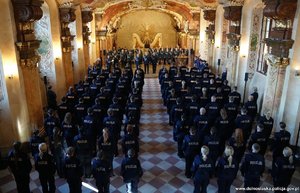 Uroczyste ślubowanie nowych policjantów we wrocławskim Oratorium Marianum