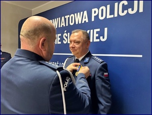 Uroczysta zbiórka z okazji przejścia na emeryturę Naczelnika Wydziału Prewencji nadkom. Pawła Rosenbeigera