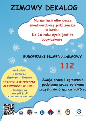 Przypominamy o konkursie "Zimowy Dekalog" – podziel się swoim sposobem na bezpieczny zimowy wypoczynek