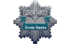 odznaka policyjna z napisem Środa Śląska